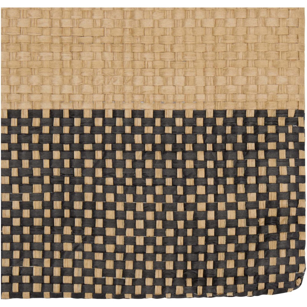 Rhythm Strohpapier Beutel mit Reissverschluss, 3 l Schwarz