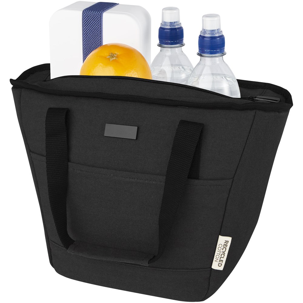 Joey GRS-recycelte Canvas Lunch Kühltasche 6 L für 9 Dosen schwarz