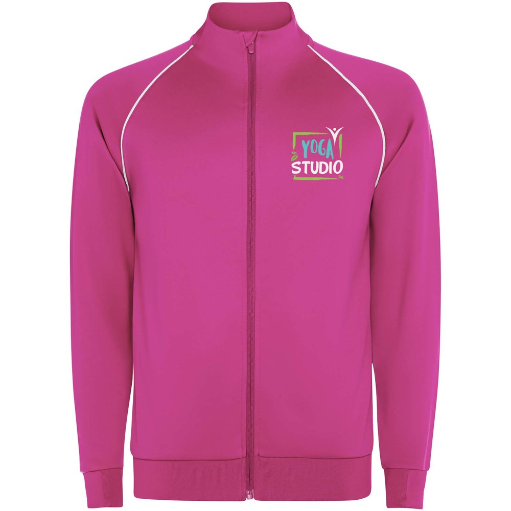Valier Herren Sweatshirt mit durchgehendem Reissverschluss fluorrosa