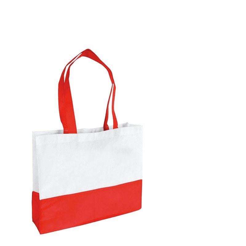 Shopper Bicolor weiss/rot