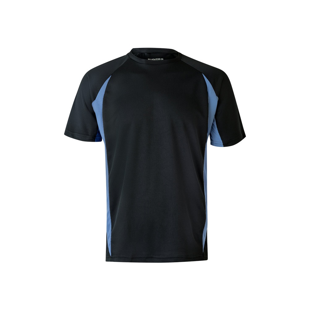 VL SLAYER T-shirt technique bicolore (160g/m²), en polyester (100%) Noir, Bleu clair