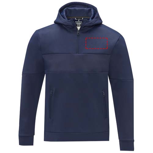 Sayan Kapuzenpullover mit halbem Reissverschluss für Herren navy