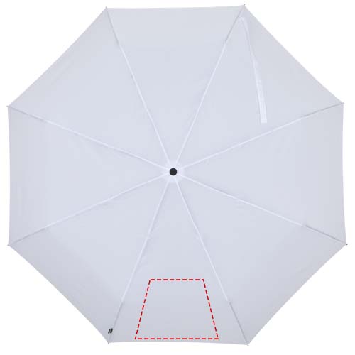 Parapluie pliable Gale de 69 cm à ouverture et fermeture automatiques en RPET blanc