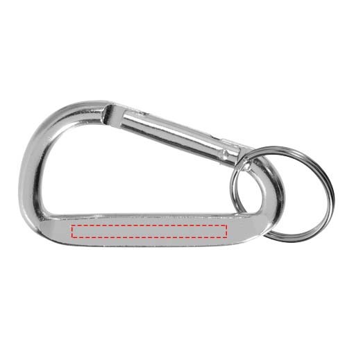 Timor RCS Karabiner Schlüsselanhänger aus recyceltem Aluminium silber