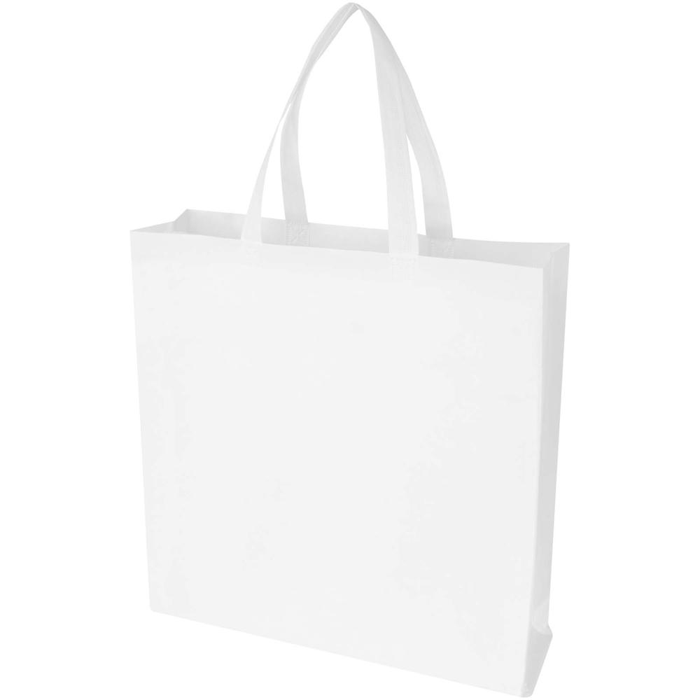 Sac shopping à soufflets EcoSeal non tissé recyclé et certifié GRS de 12 L Blanc