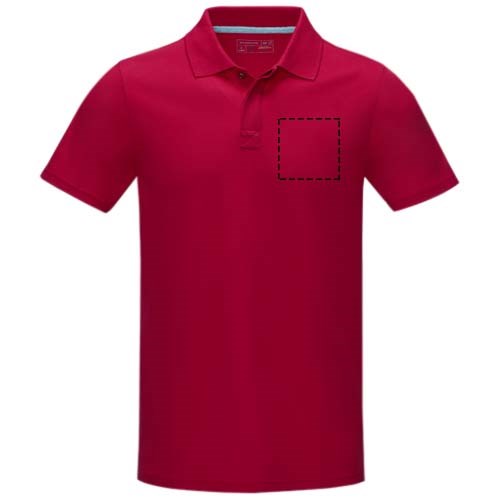 Graphite Poloshirt aus Bio-Baumwolle für Herren Rot