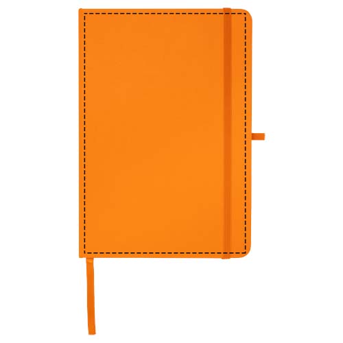 Carnet A5 Teak ligné recyclé à couverture rigide Orange