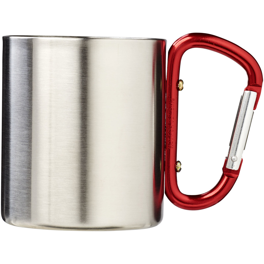 Mug isolant Alpes avec mousqueton 200ml Rouge
