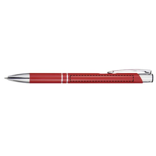 Moneta Druckkugelschreiber aus Aluminium (blaue Mine) rot