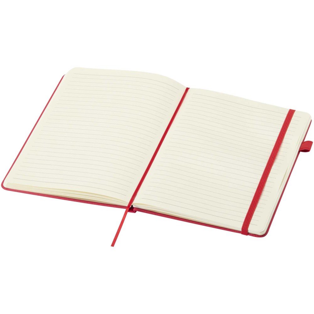 Carnet Liss A5 à couverture rigide en plastique recyclé rouge