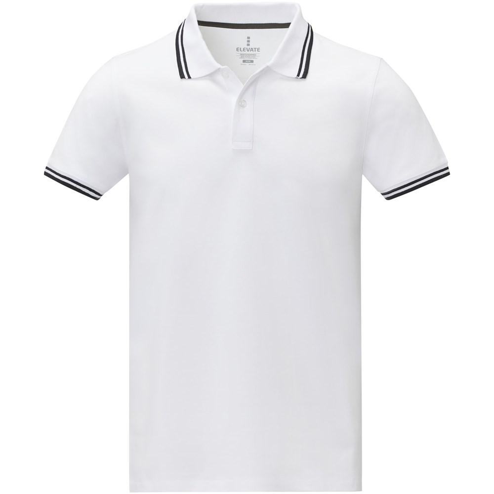 Amarago Polo mit abgesetztem Rand für Herren weiss