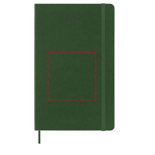 Agenda L quotidien 12 mois Moleskine à couverture rigide Vert myrte