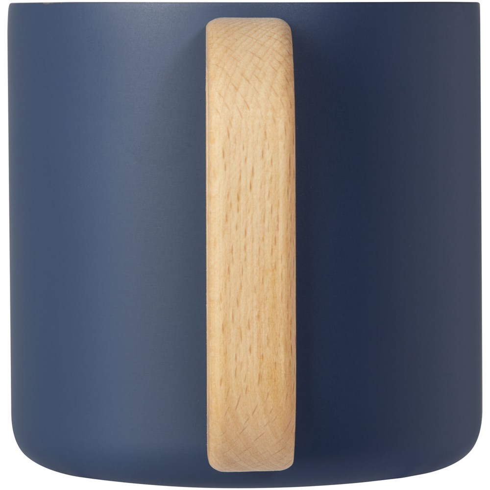 Tasse Bjorn de 360 ml en acier inoxydable recyclé certifiée RCS avec isolation sous vide et couche de cuivre Bleu foncé