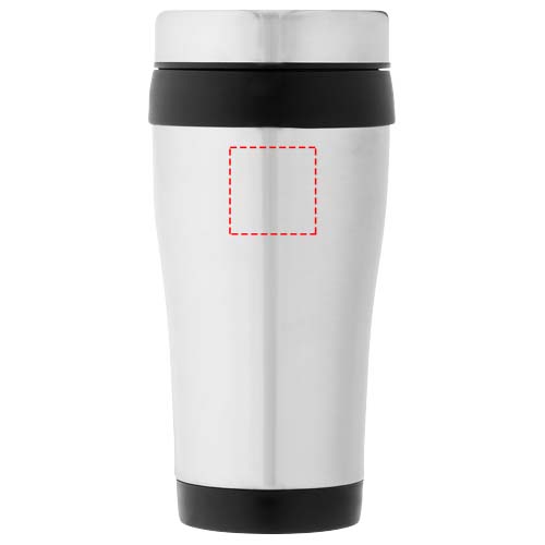 Mug isotherme Elwood 410ml Argent, Noir