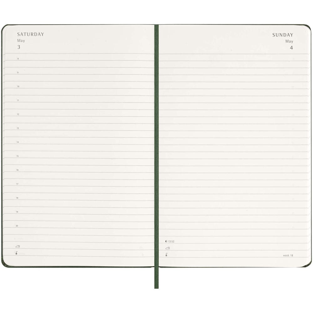 Agenda L quotidien 12 mois Moleskine à couverture rigide Vert myrte