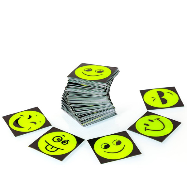 Reflektor-Sticker Smile, Set à 100 Stück Smile