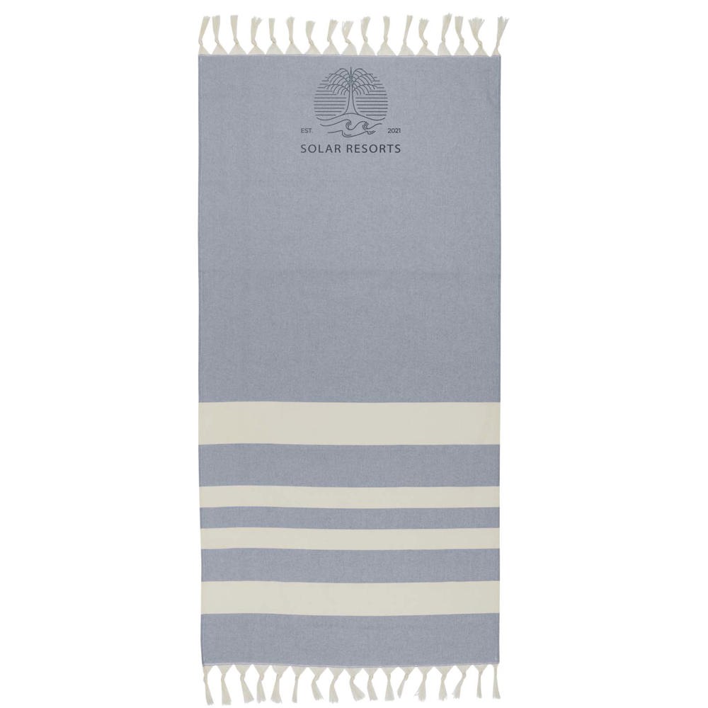 Serviette de hammam Anders 147 x 75,5 cm Bleu royal