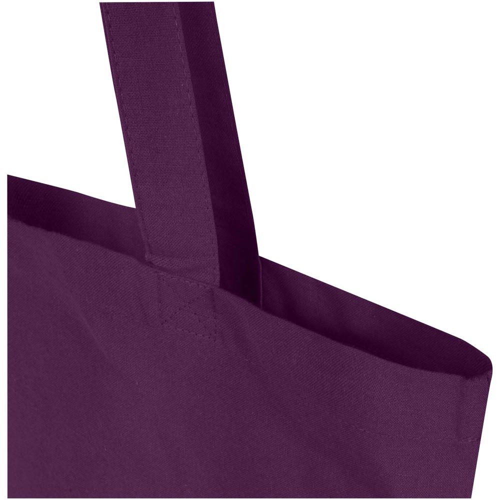 Madras Blend 140 g/m² Tragetasche aus GRS-recycelter Baumwolle 7L lila