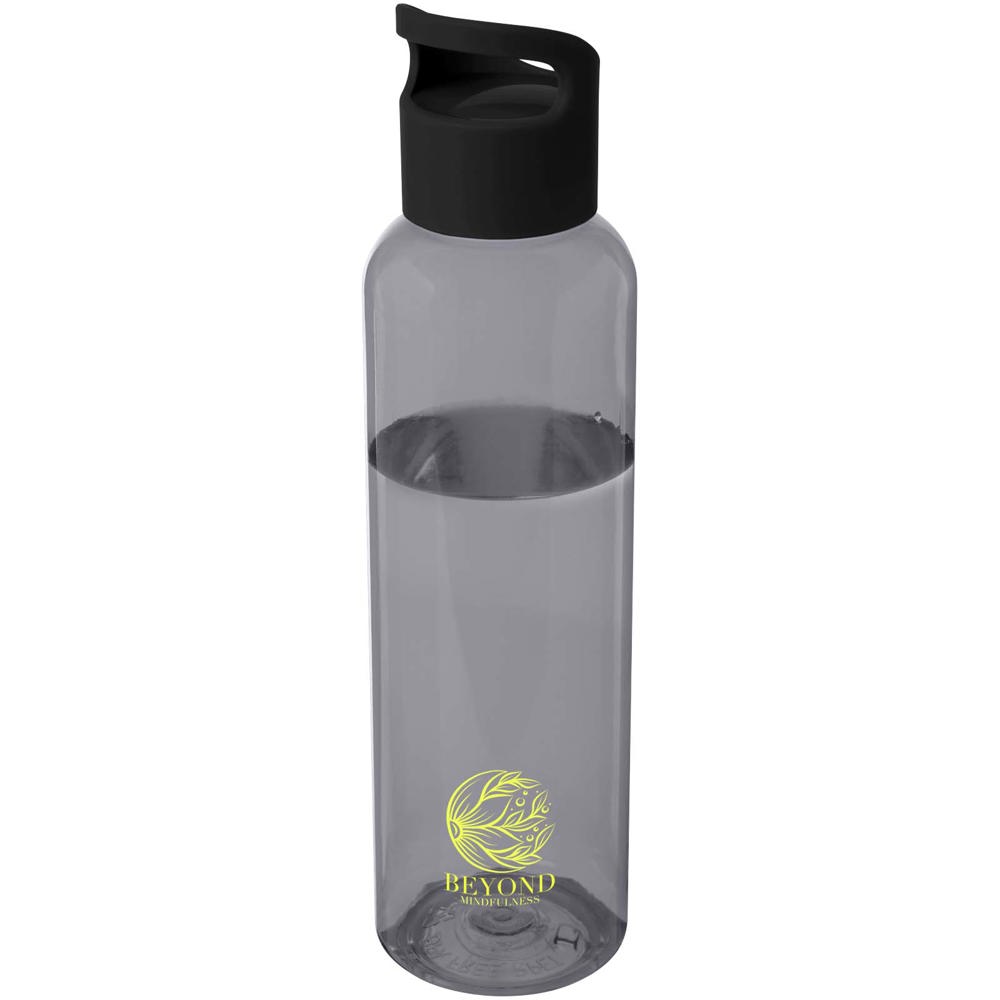 Bouteille d'eau Sky de 650 ml en plastique recyclé noir