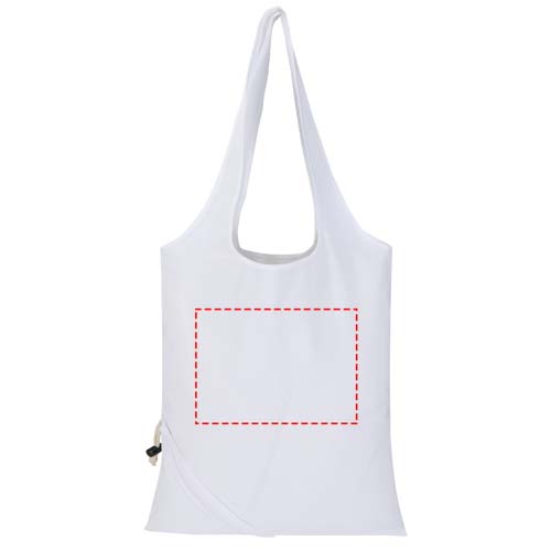Madras Blend 140 g/m², GRS-zertifizierte, faltbare Baumwoll Tragetasche, 7 l Weiss