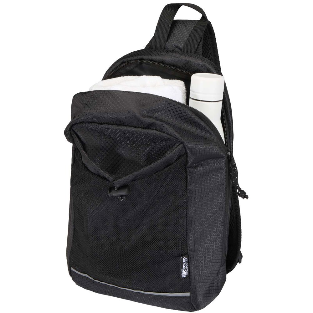 Nomad GRS-recycelte Umhängetasche mit Trinkfunktion schwarz