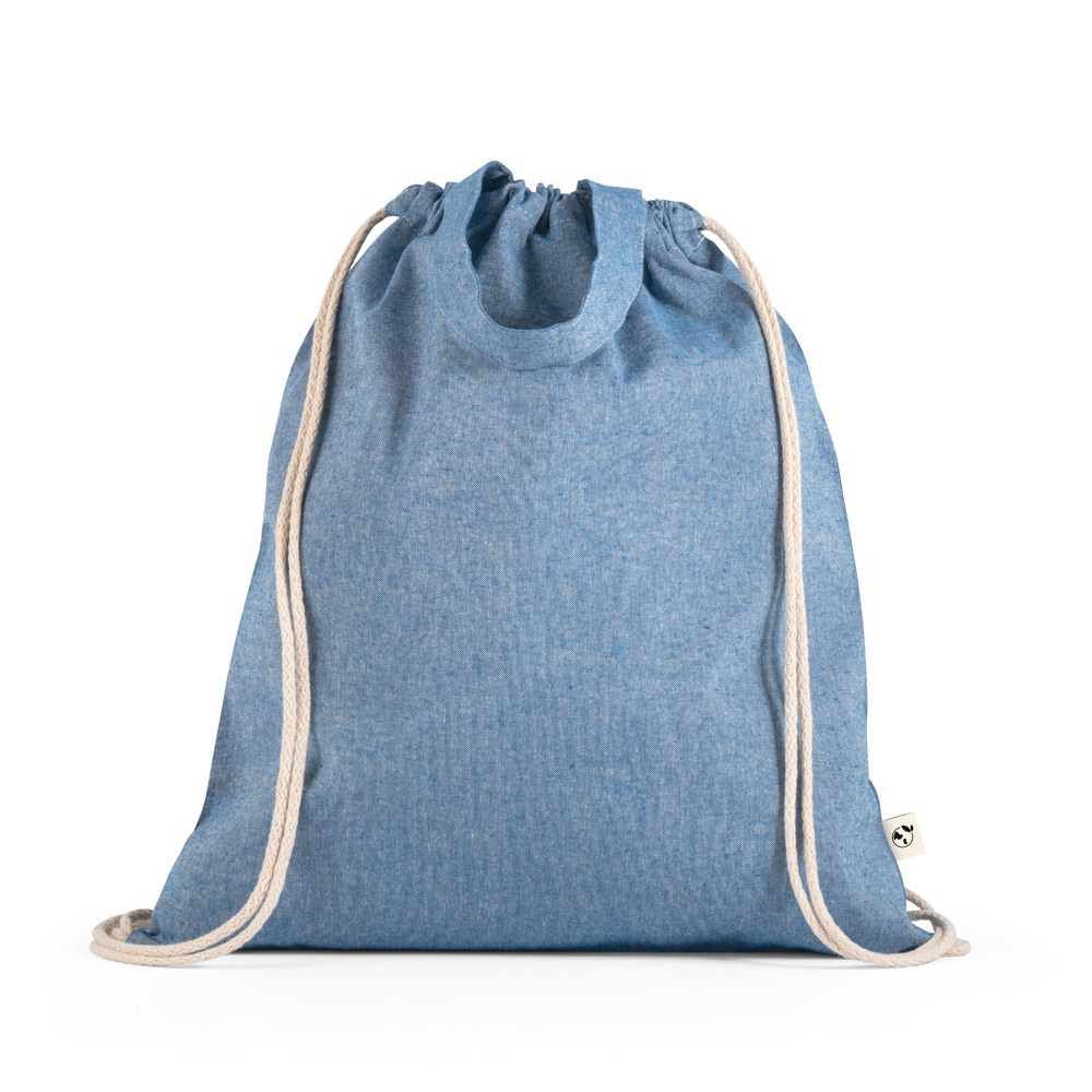 RISSANI Sac à dos avec coton recyclé (70%) et polyester (30% rPET) (140 g/m²) bleu