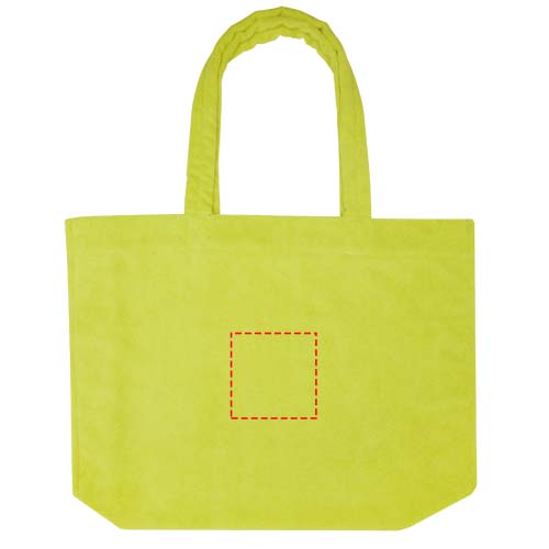 Siam GRS-recycelte Strandtragetasche aus Frottee 13 L limone