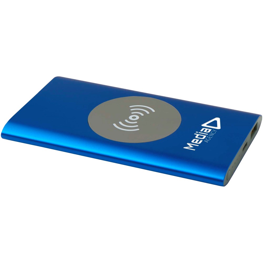 Juice 4000 mAh Typ-C kabellose Powerbank aus recyceltem Aluminium royalblau