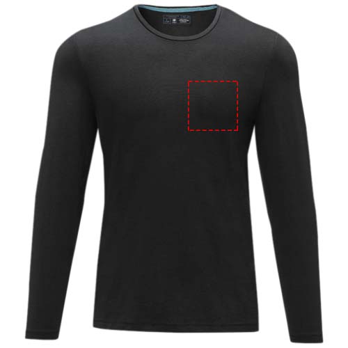 T-shirt bio manches longues homme Ponoka Noir