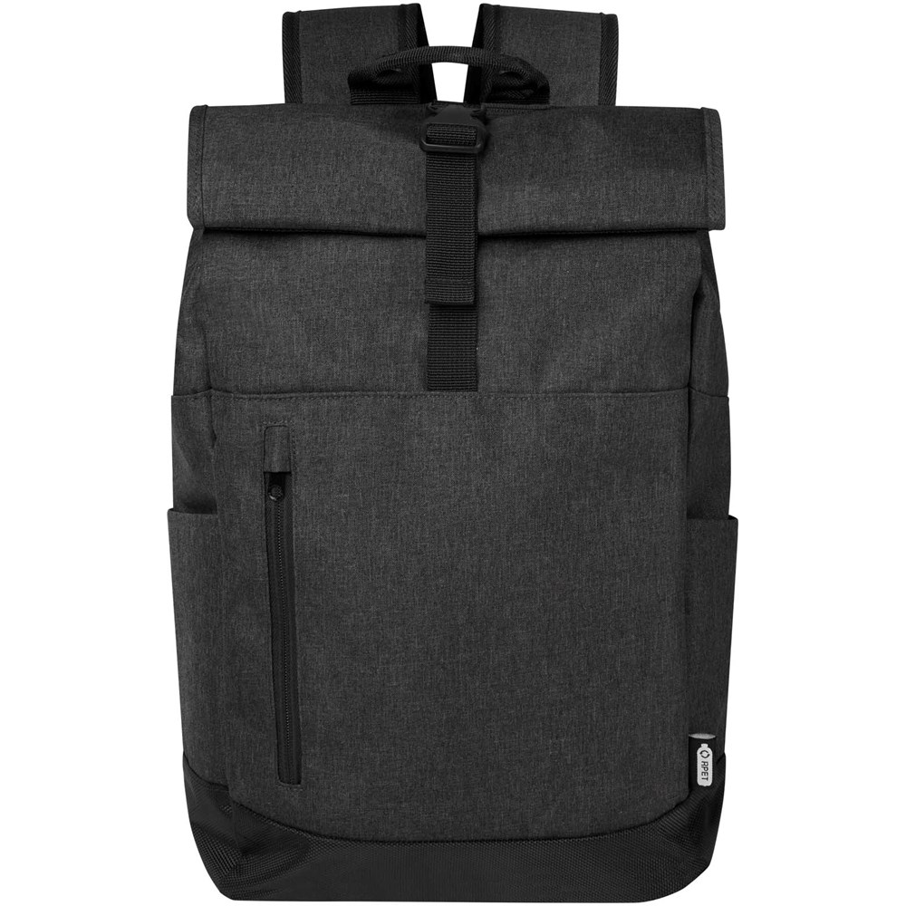 Sac à dos Hoss recyclé GRS avec rabat enroulable pour ordinateur portable de 15,6