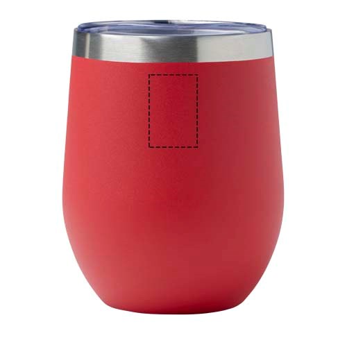 Gobelet isotherme Corzo 350 ml en cuivre inoxydable recyclé certifié RCS Rouge