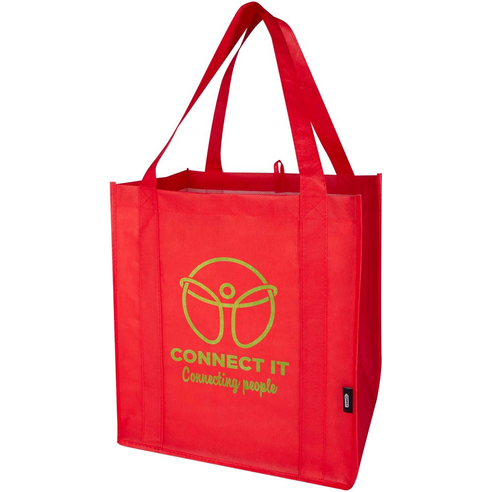 Liberty Tragetasche mit hartem Boden aus recyceltem GRS Non Woven 6 L rot