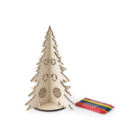 PINERY Zerlegbarer Weihnachtsbaum aus Holz zum Bemalen