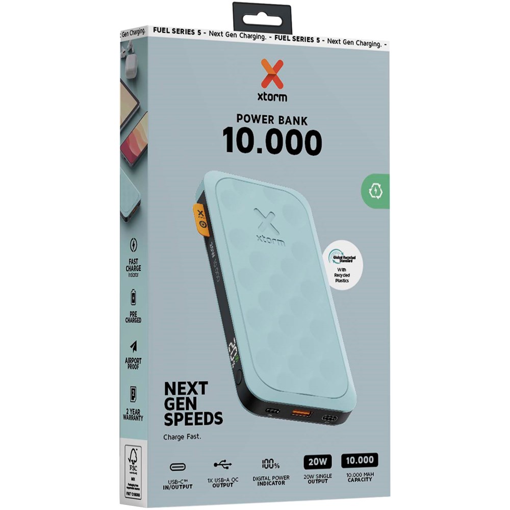 Xtorm FS510 Fuel Serie 10.000 mAh 20 W Powerbank aquablau