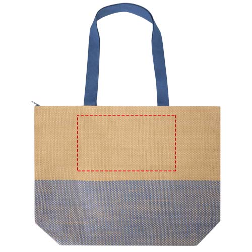 Rhythm grosse Strohpapier Tragetasche mit Reissverschluss, 21 l Ozeanblau