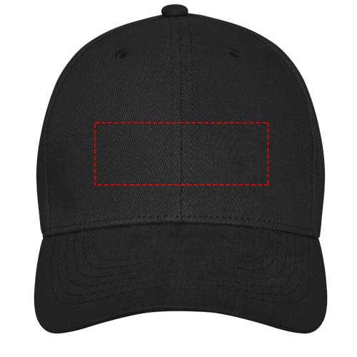 Casquette Davis 6 panneaux Noir