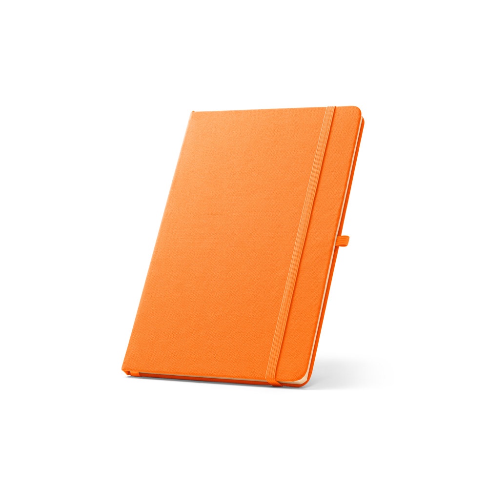 ANNE A5 Notizbuch aus recyceltem Polyester (100% rPET) mit linierten Seiten orange