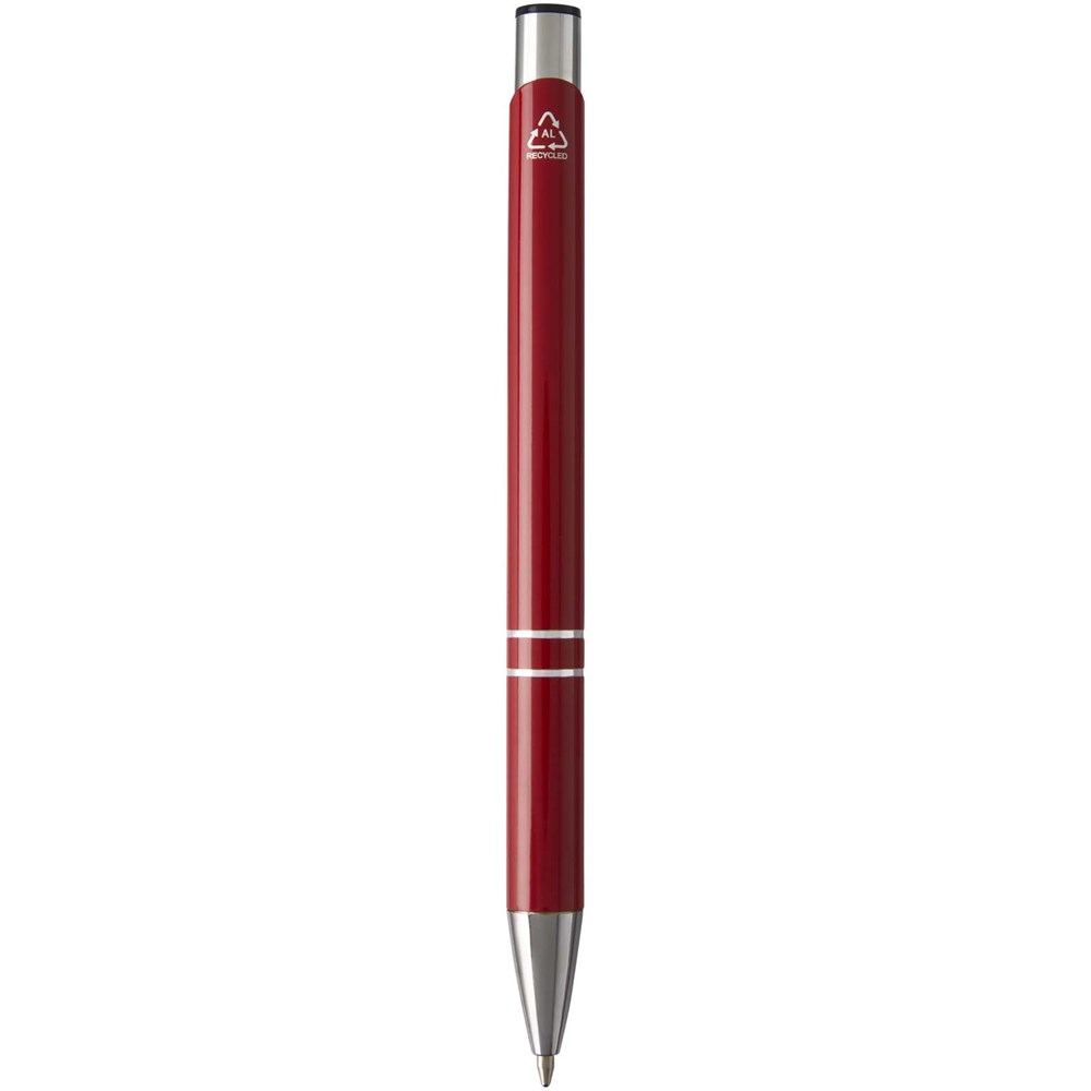 Moneta Kugelschreiber aus recyceltem Aluminium (blaue Mine) Rot