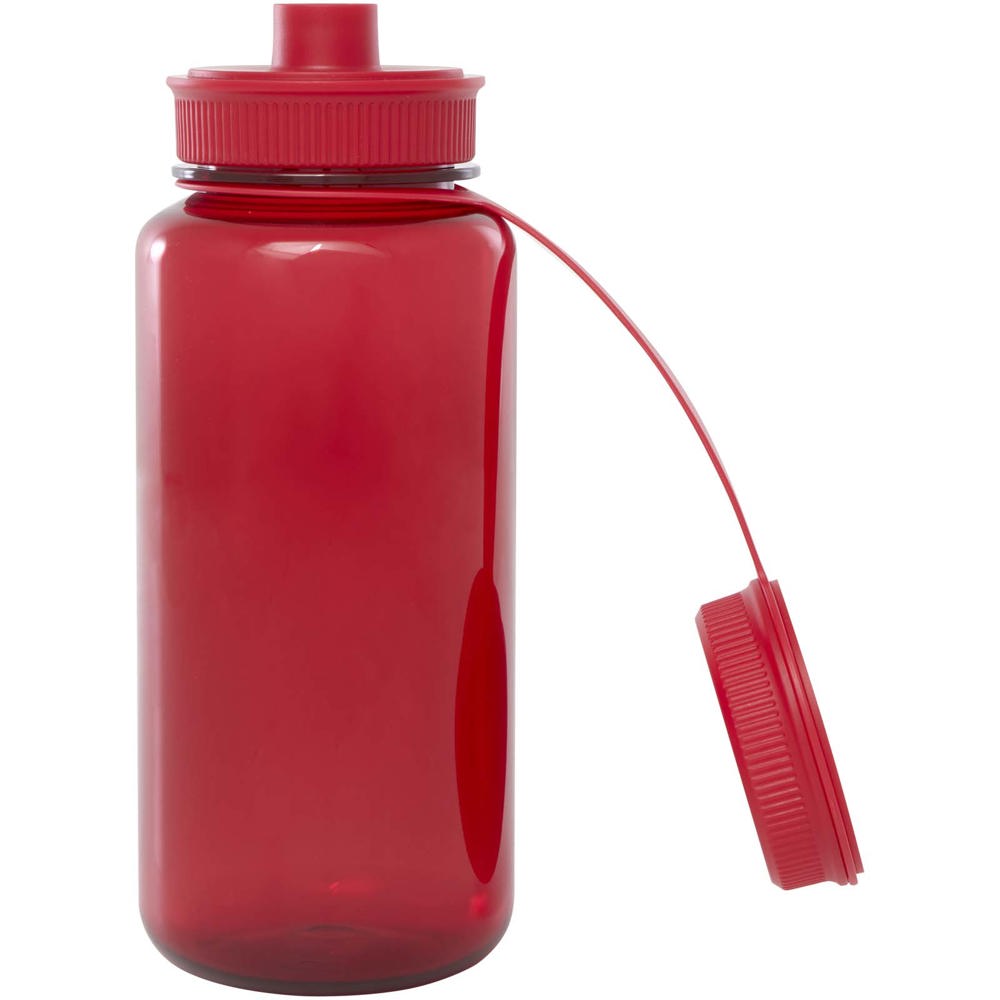 Bouteille sport Ryder de 900 ml en RPET certifié RCS avec couvercle multifonctions Rouge