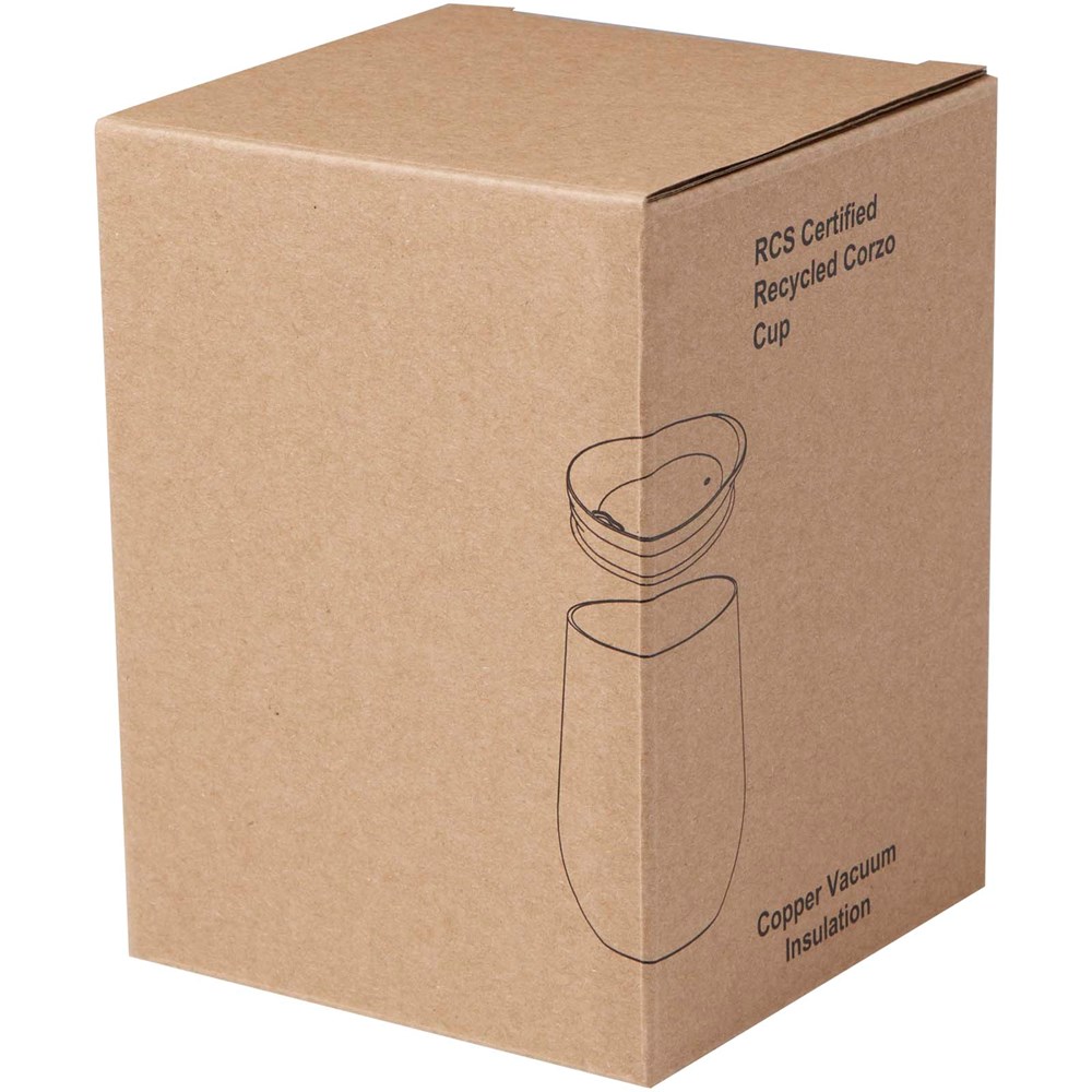 Gobelet isotherme Corzo 350 ml en cuivre inoxydable recyclé certifié RCS Noir