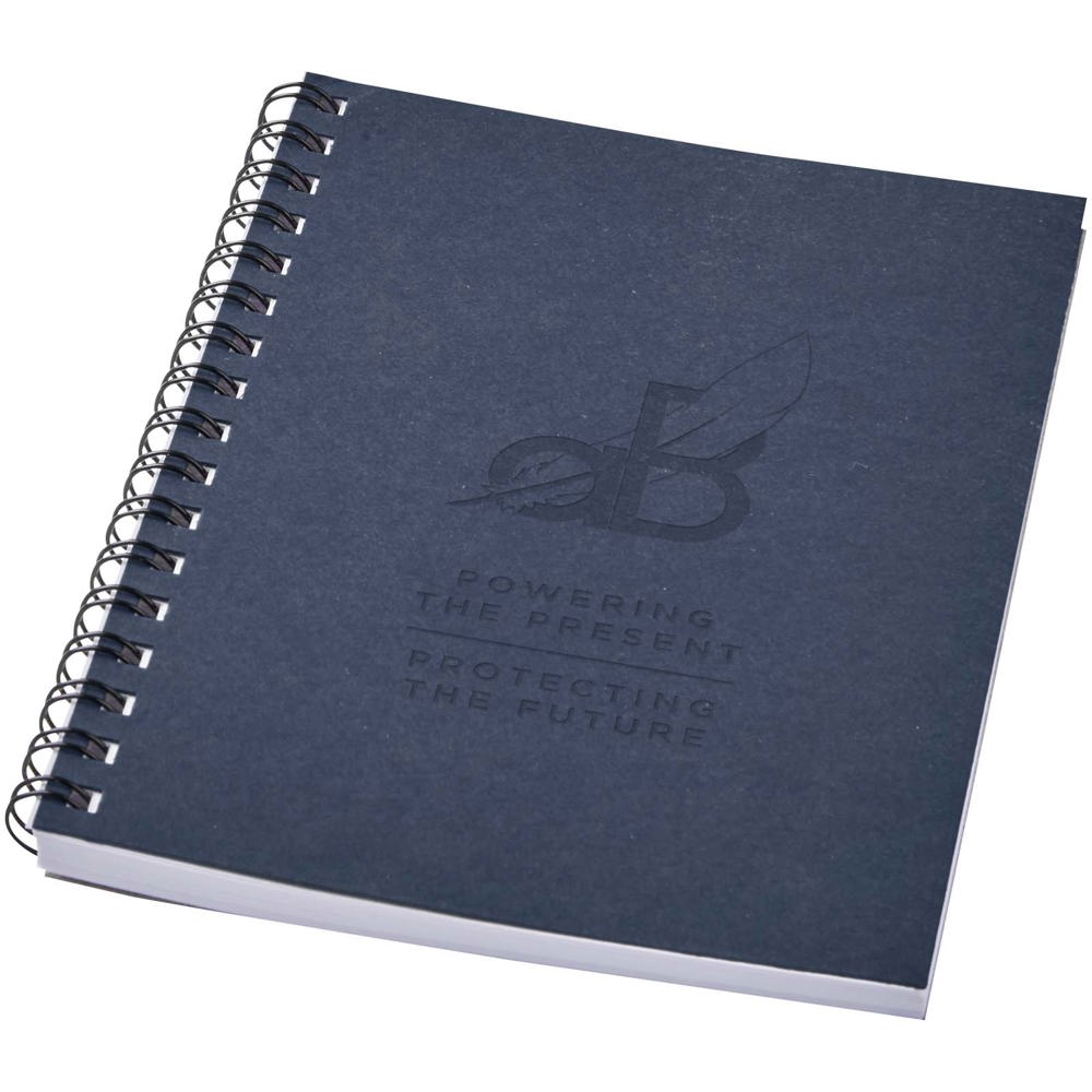 Desk-Mate® A6 farbiges Notizbuch mit Spiralbindung dunkelblau