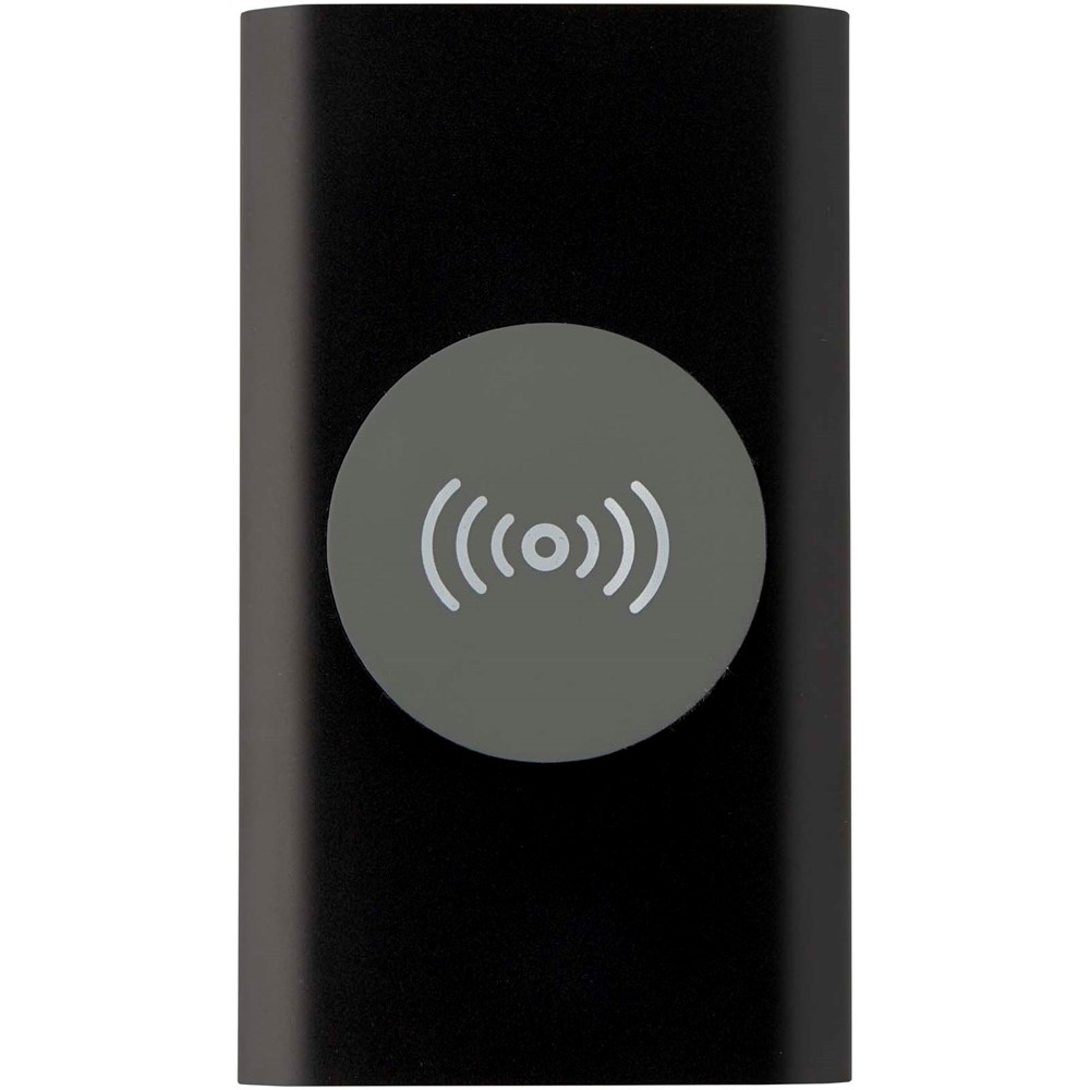 Juice 4000 mAh Typ-C kabellose Powerbank aus recyceltem Aluminium schwarz