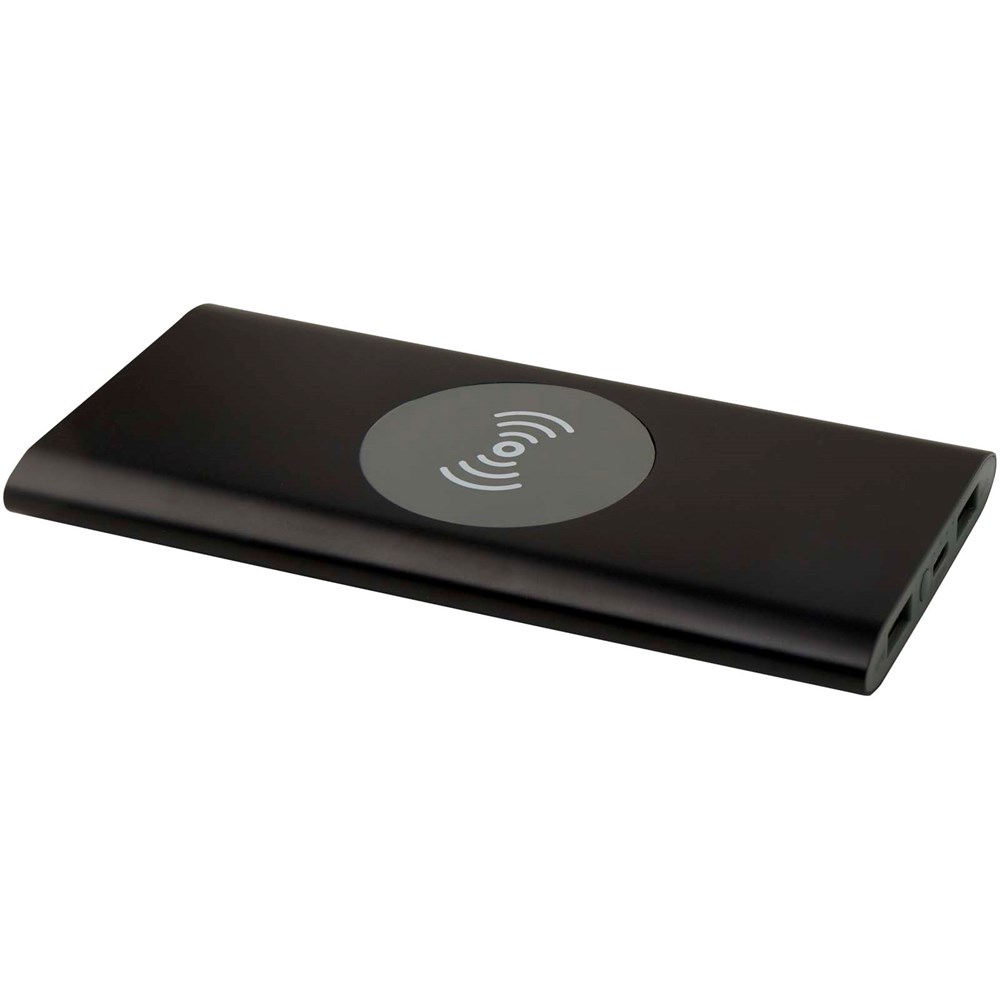 Juice 8000 mAh Typ-C kabellose Powerbank aus recyceltem Aluminium schwarz
