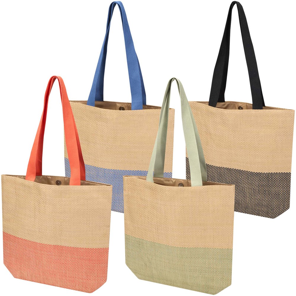 Sac fourre-tout en papier paille Rhythm, 10 L noir