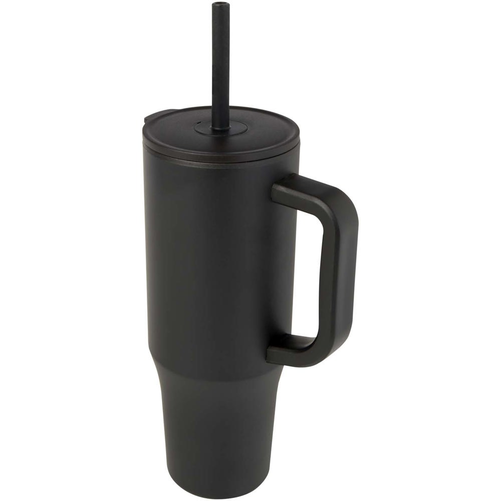 Brady 900 ml RCS-zertifizierter Isolierbecher mit Silikon Trinkhalm schwarz