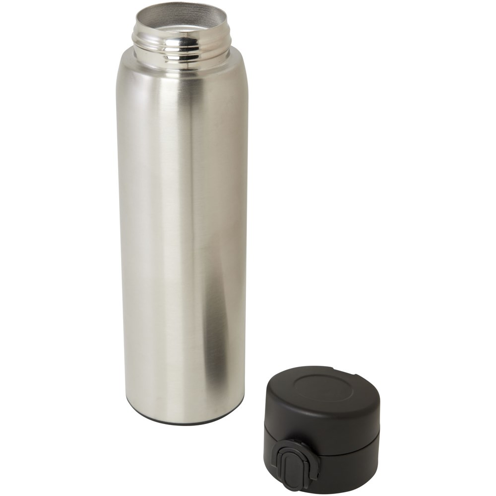 Fiole isotherme Sika de 450 ml en acier inoxydable recyclé certifié RCS Argent