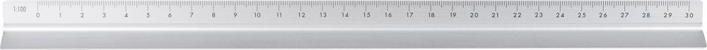 Aluminium-Dreiecklineal 30 cm Tavi