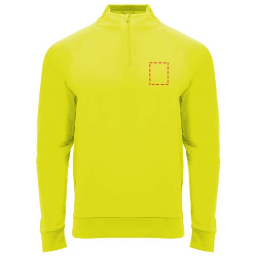 Epiro 200 g/m² Half-Zip Sweatshirt für Kinder fluorgelb