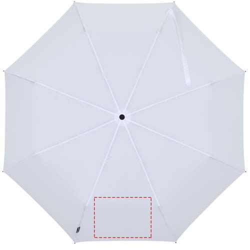 Parapluie pliable Renee de 58 cm à ouverture et fermeture automatiques blanc