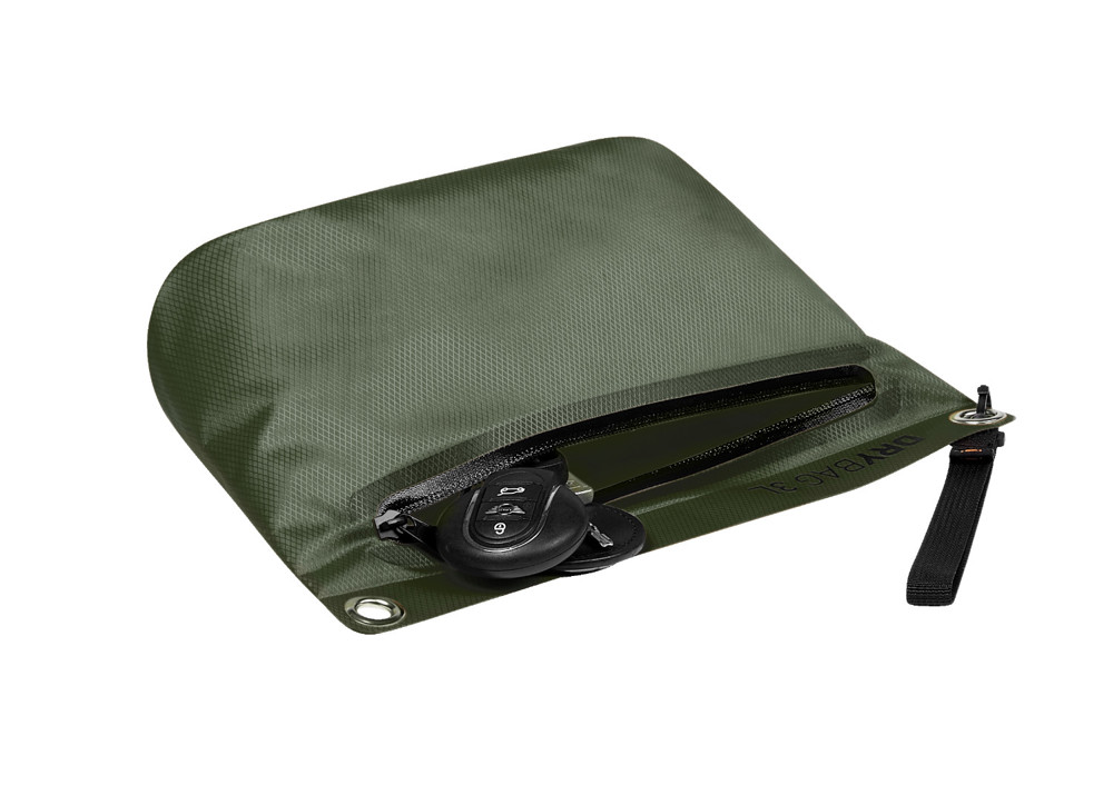 Reissverschluss-Tasche DRYBAG vert olive